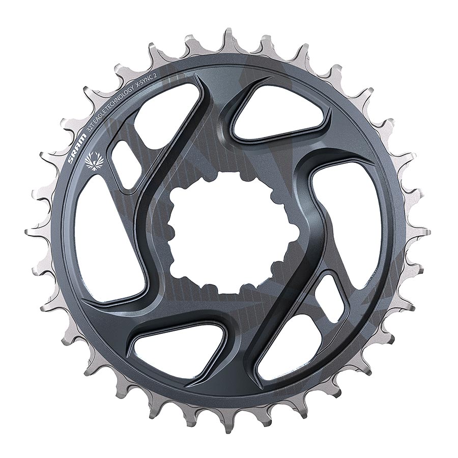 SRAM, GX Eagle C1, Chainring, Teeth: 30, Speed: 11/12, BCD: Direct Mount, Aluminum, Grey, 11.6218.046.000, -4mm