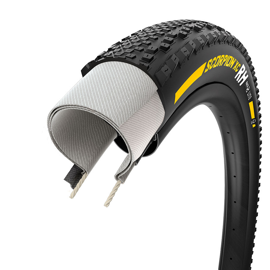 Pirelli, Scorpion Race XC RH, Mountain Tire, 29x2.4, Folding, Tubeless Ready, Race XC Compound, Lite, 120TPI, Black