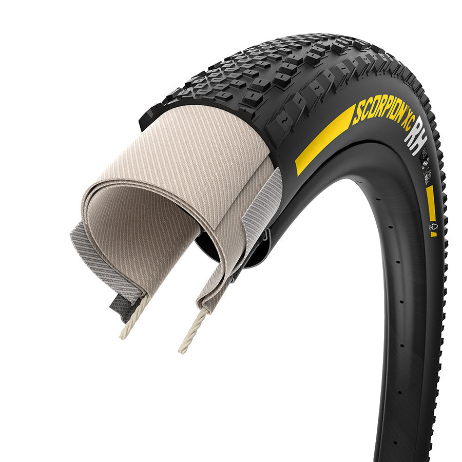 Pirelli, Scorpion Race XC RH, Mountain Tire, 29x2.4, Folding, Tubeless Ready, Race XC Compound, Lite, 120TPI, Black