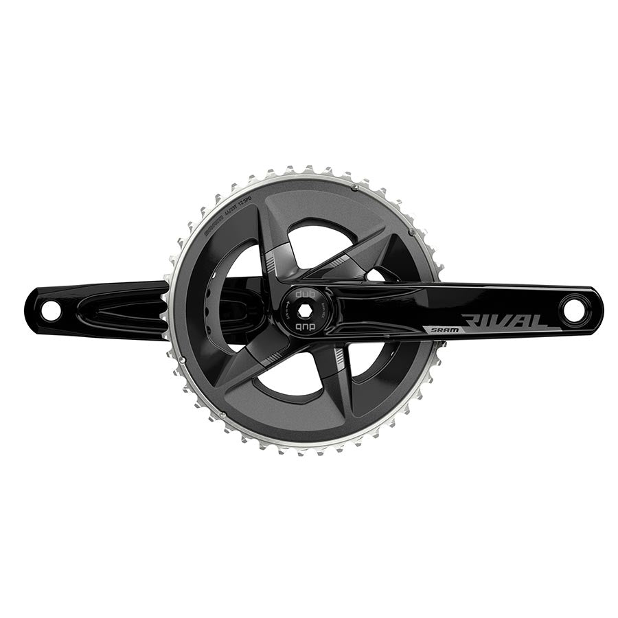SRAM, Rival D1 2x, Crankset, Speed: 12, Spindle: 28.99mm, BCD: 107, 48/35, DUB, 172.5mm, Black, Road Disc