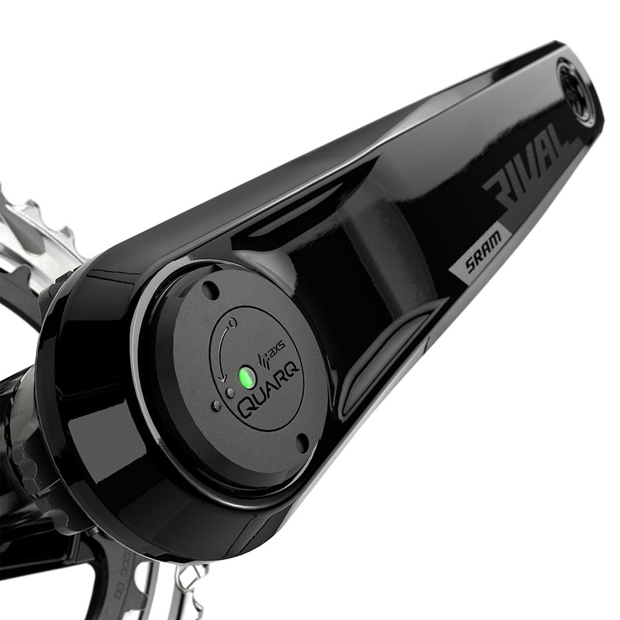 SRAM, Rival D1 Quarq 2x, Power Meter Crankset, Speed: 12, Spindle: 28.99mm, BCD: 107, 48/35, DUB, 175mm, Black, Road Disc