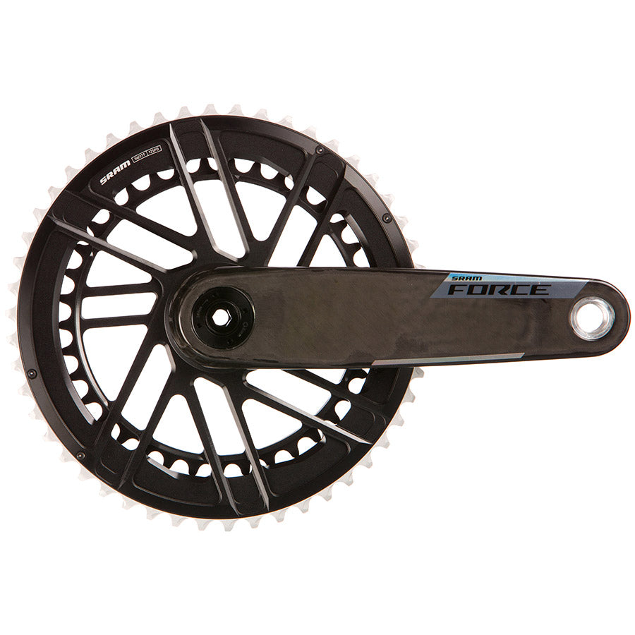 SRAM, Force 2x E1, Crankset, Speed: 12, Spindle: 28.99mm, BCD: Direct Mount SRAM 8 Bolt, 50/37, DUB, 160mm, Black, Road