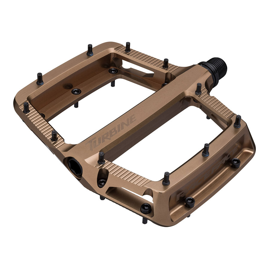Raceface, Turbine, Platform Pedals, Body: Aluminum, Spindle: Cr-Mo/Steel, 9/16'', Black, Pair