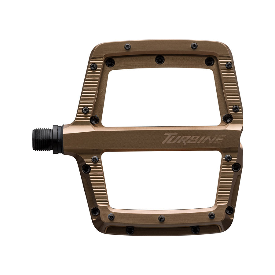 Raceface, Turbine, Platform Pedals, Body: Aluminum, Spindle: Cr-Mo/Steel, 9/16'', Black, Pair