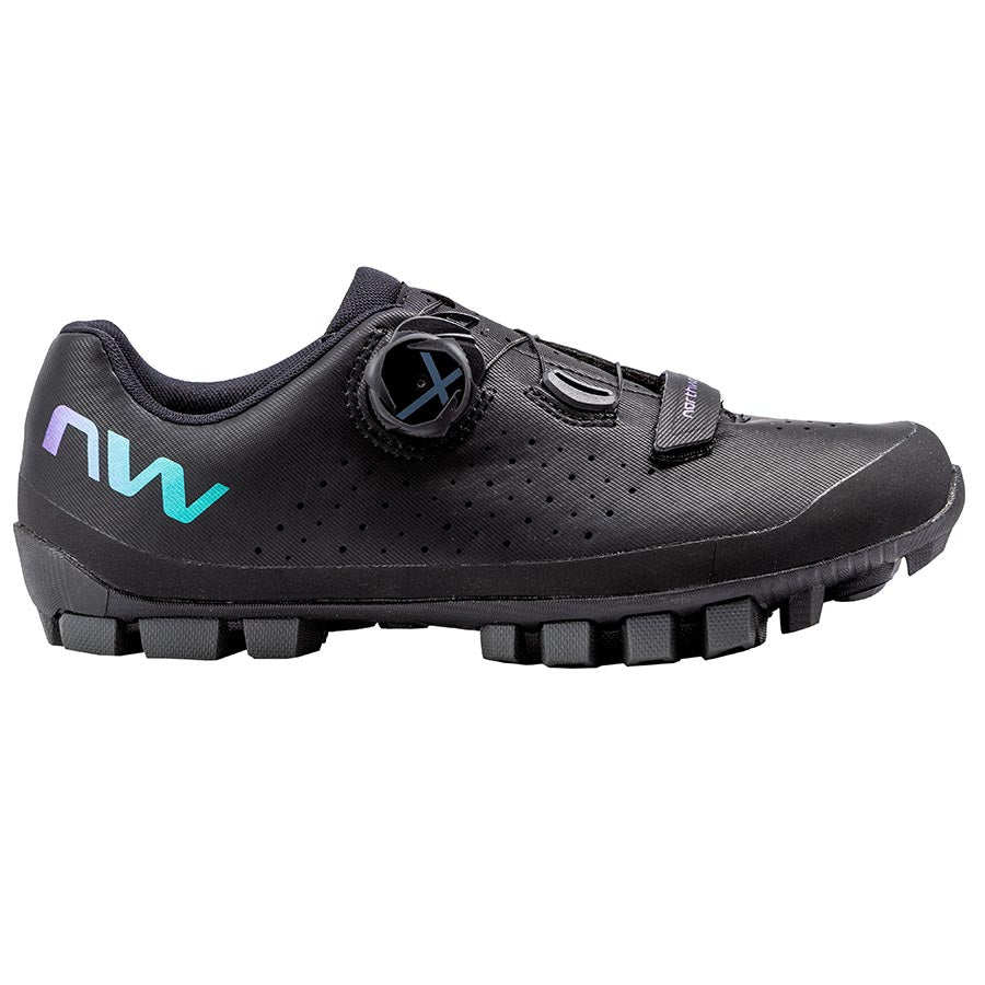 Northwave, Hammer Plus Women, MTB Shoes, Black/Iridescent, 36